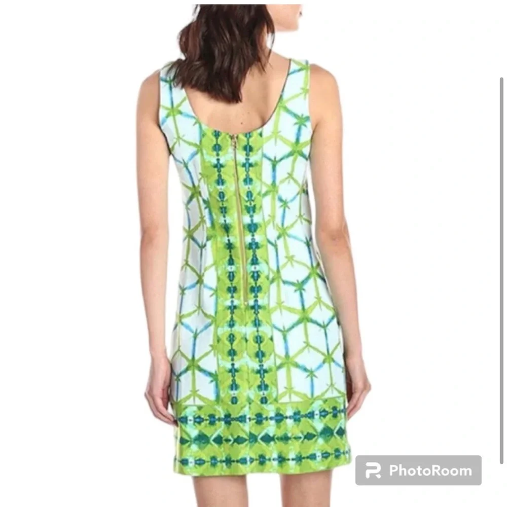 Just Taylor Shift Sheath Dress Kelly Green Blue Teal Women’s Size 8 sundress - Picture 2 of 3